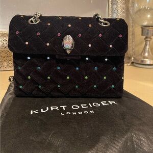 Kurt Geiger Black Quilted Bag with Multicolor Accents